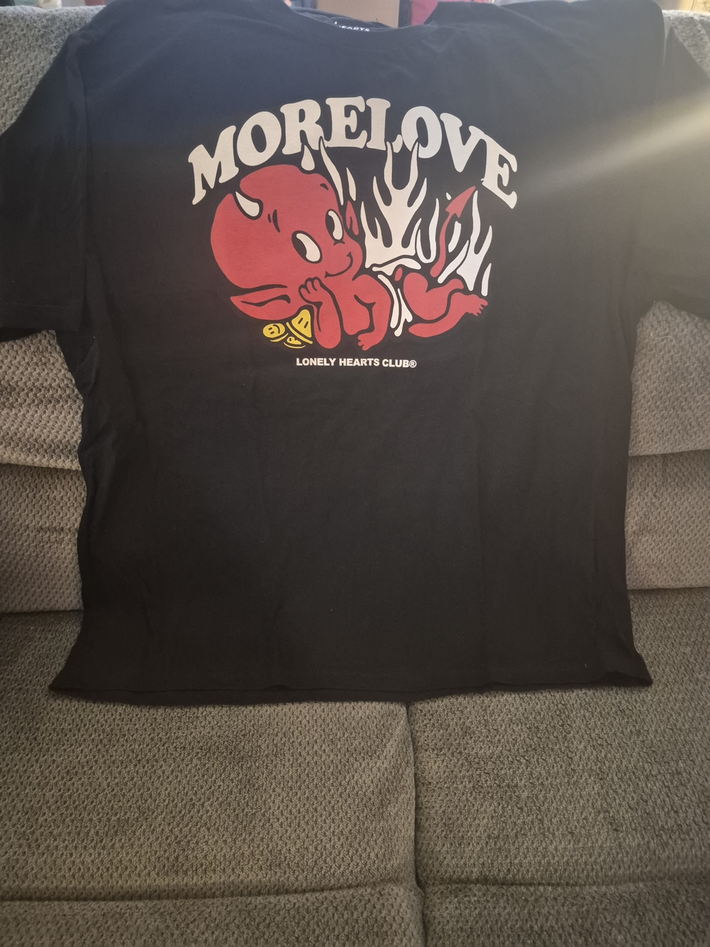 Lonely Hearts Club More Love 2XL Black T-Shirt Short Sleeve